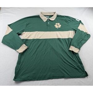 Chicago White Sox Shirt Mens XL Green Beige Rugby Long Sleeve Collared Irish